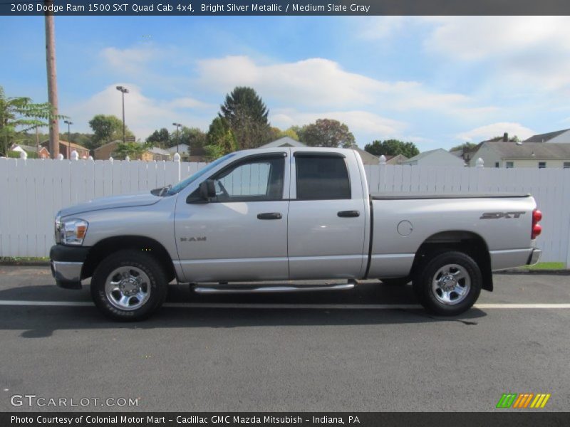 Bright Silver Metallic / Medium Slate Gray 2008 Dodge Ram 1500 SXT Quad Cab 4x4