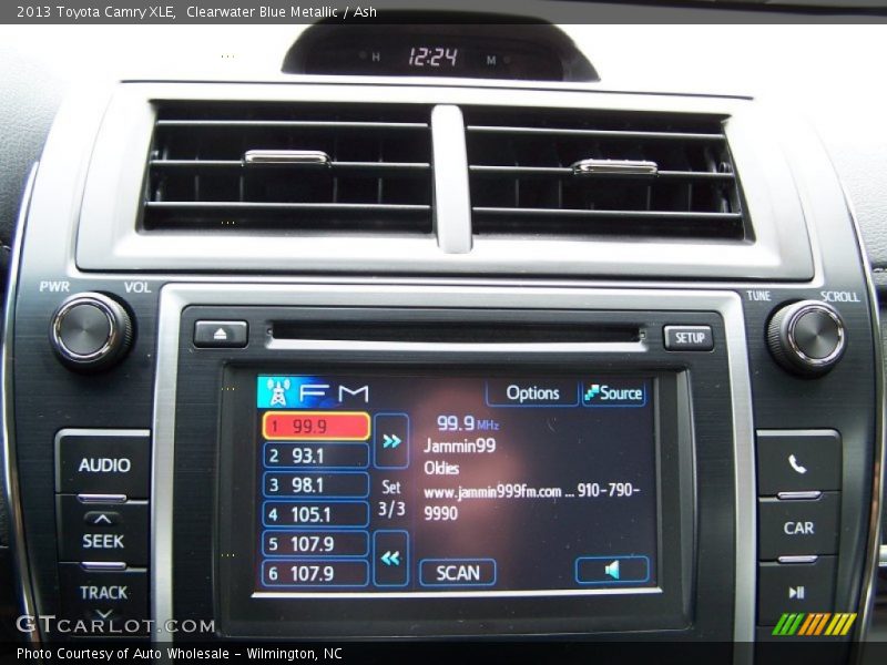 Clearwater Blue Metallic / Ash 2013 Toyota Camry XLE