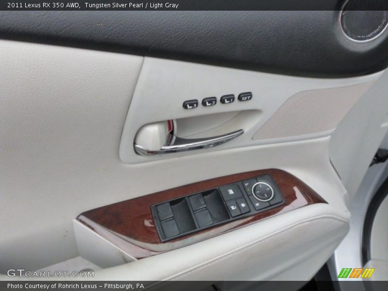 Tungsten Silver Pearl / Light Gray 2011 Lexus RX 350 AWD
