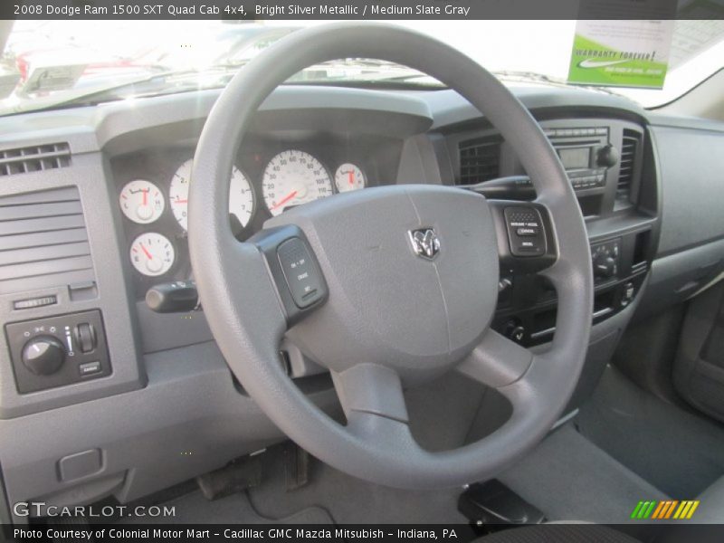 Bright Silver Metallic / Medium Slate Gray 2008 Dodge Ram 1500 SXT Quad Cab 4x4
