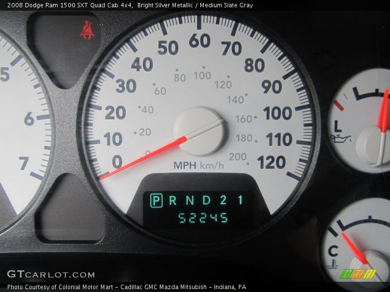 Bright Silver Metallic / Medium Slate Gray 2008 Dodge Ram 1500 SXT Quad Cab 4x4