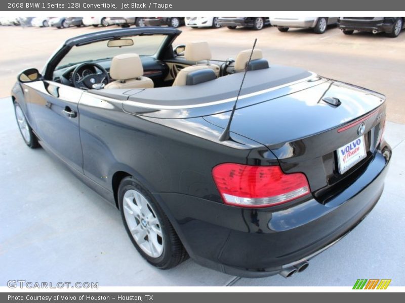 Jet Black / Taupe 2008 BMW 1 Series 128i Convertible