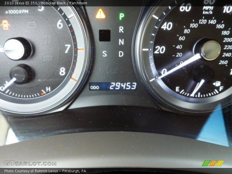 Obsidian Black / Parchment 2010 Lexus ES 350