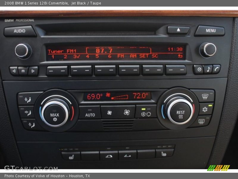 Jet Black / Taupe 2008 BMW 1 Series 128i Convertible