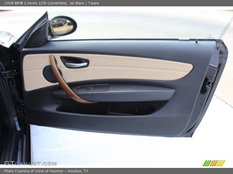 Jet Black / Taupe 2008 BMW 1 Series 128i Convertible