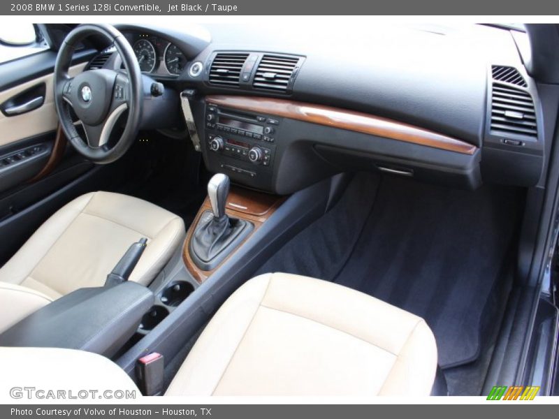 Jet Black / Taupe 2008 BMW 1 Series 128i Convertible