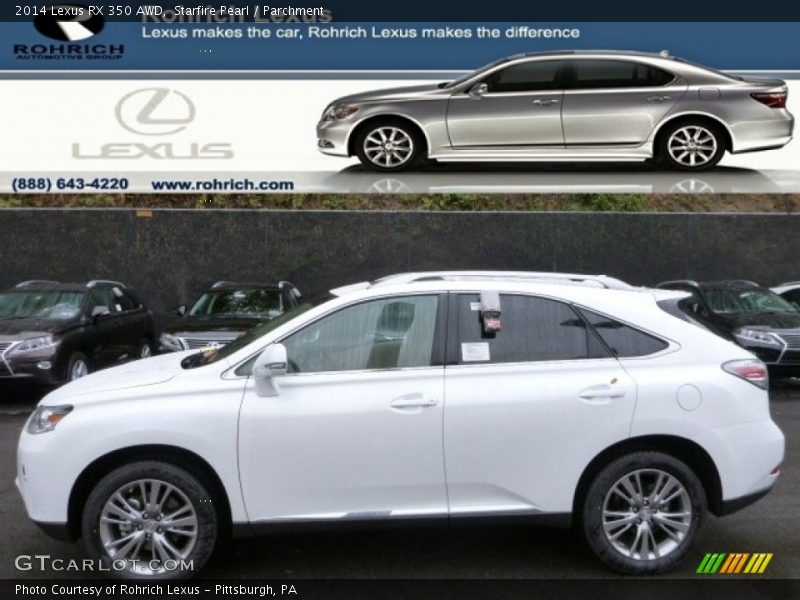 Starfire Pearl / Parchment 2014 Lexus RX 350 AWD