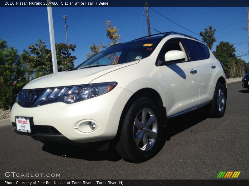 Glacier White Pearl / Beige 2010 Nissan Murano SL AWD