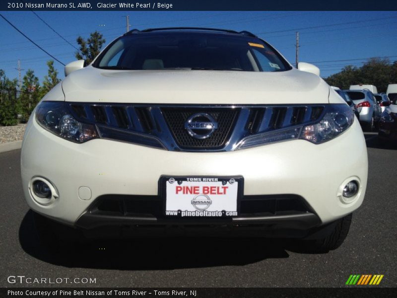 Glacier White Pearl / Beige 2010 Nissan Murano SL AWD