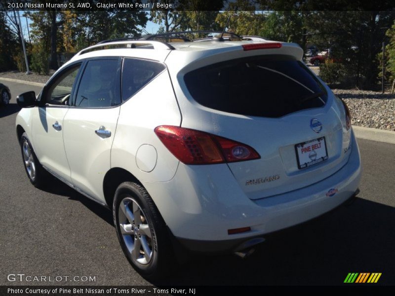 Glacier White Pearl / Beige 2010 Nissan Murano SL AWD