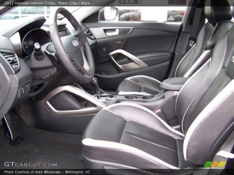 Matte Gray / Black 2013 Hyundai Veloster Turbo