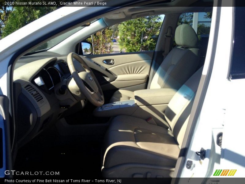 Glacier White Pearl / Beige 2010 Nissan Murano SL AWD