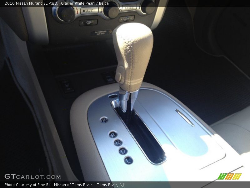 Glacier White Pearl / Beige 2010 Nissan Murano SL AWD