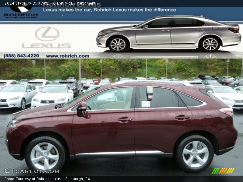 Claret Mica / Parchment 2014 Lexus RX 350 AWD