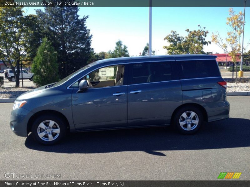 Twilight Gray / Beige 2013 Nissan Quest 3.5 SV