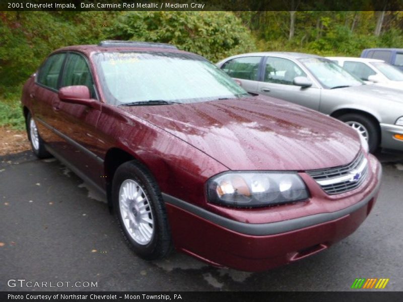 Dark Carmine Red Metallic / Medium Gray 2001 Chevrolet Impala