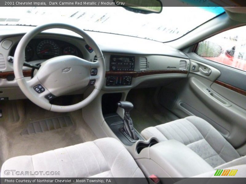 Dark Carmine Red Metallic / Medium Gray 2001 Chevrolet Impala