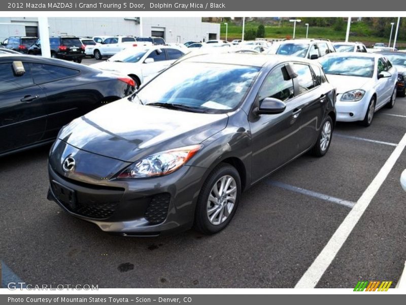 Dolphin Gray Mica / Black 2012 Mazda MAZDA3 i Grand Touring 5 Door