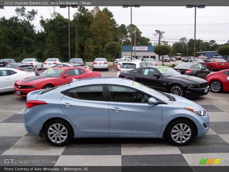 Blue Sky Metallic / Beige 2012 Hyundai Elantra GLS