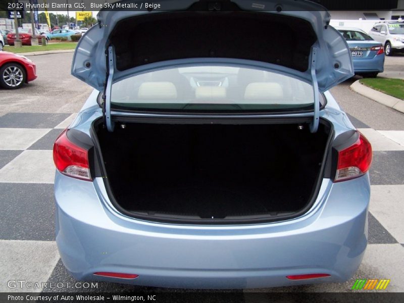 Blue Sky Metallic / Beige 2012 Hyundai Elantra GLS