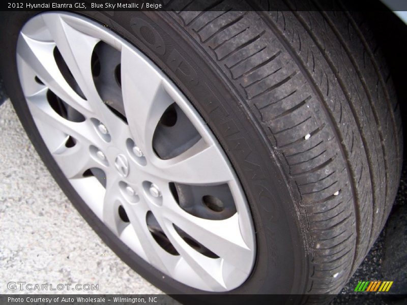 Blue Sky Metallic / Beige 2012 Hyundai Elantra GLS