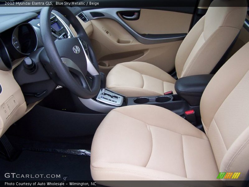 Blue Sky Metallic / Beige 2012 Hyundai Elantra GLS