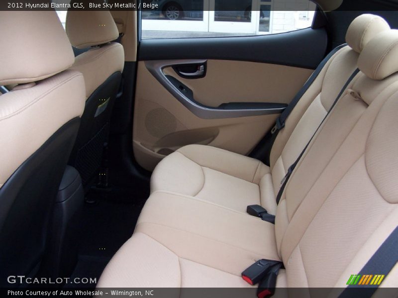 Blue Sky Metallic / Beige 2012 Hyundai Elantra GLS