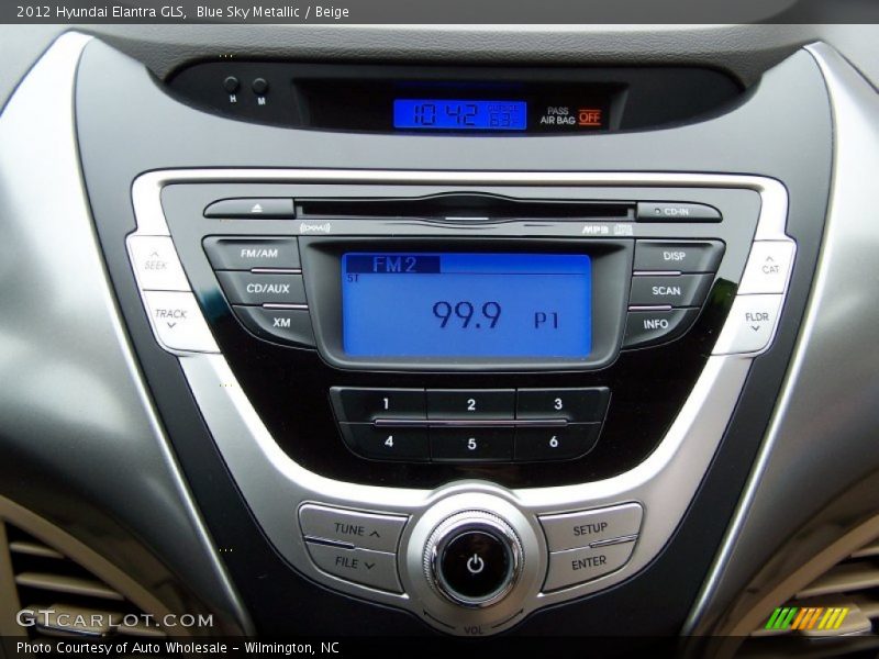 Blue Sky Metallic / Beige 2012 Hyundai Elantra GLS