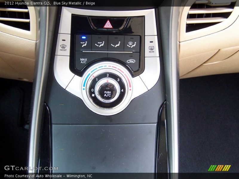 Blue Sky Metallic / Beige 2012 Hyundai Elantra GLS