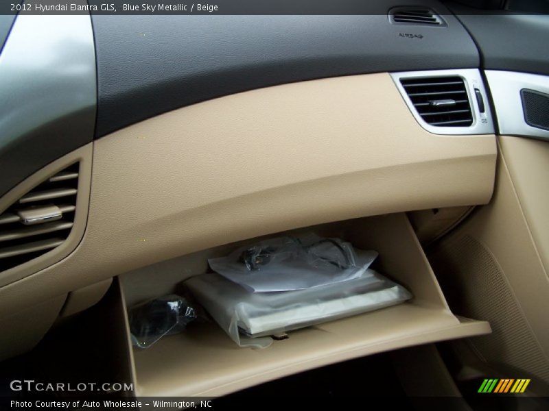 Blue Sky Metallic / Beige 2012 Hyundai Elantra GLS