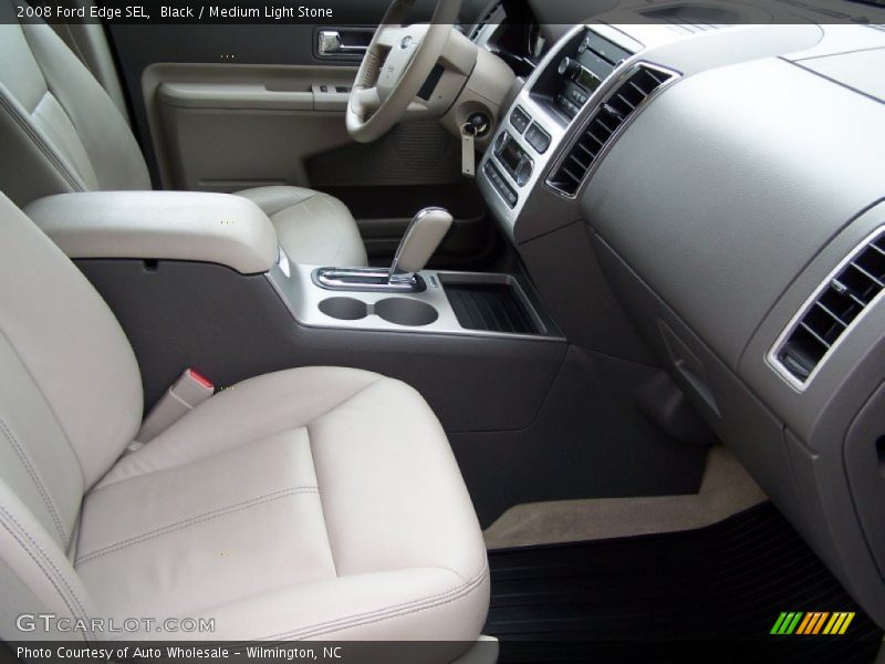 Black / Medium Light Stone 2008 Ford Edge SEL