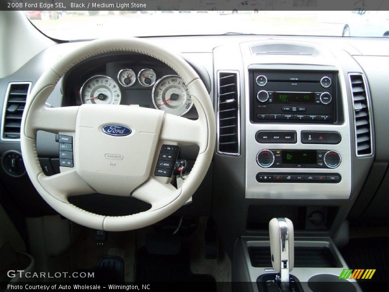 Black / Medium Light Stone 2008 Ford Edge SEL