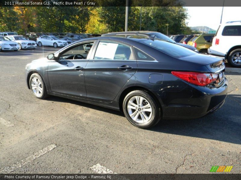 Pacific Blue Pearl / Gray 2011 Hyundai Sonata GLS