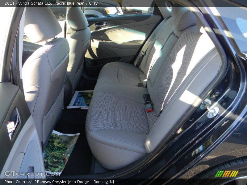 Pacific Blue Pearl / Gray 2011 Hyundai Sonata GLS