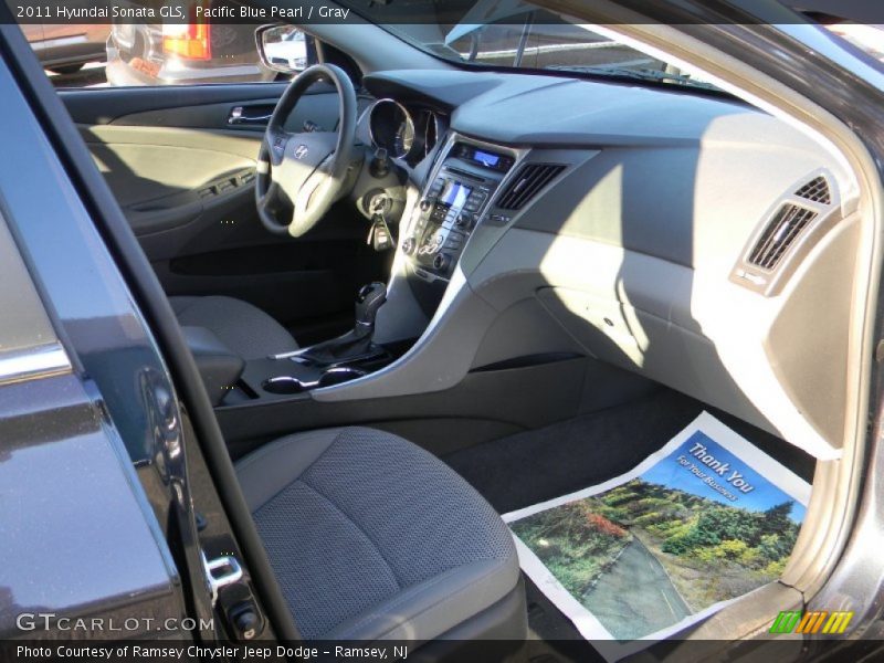Pacific Blue Pearl / Gray 2011 Hyundai Sonata GLS