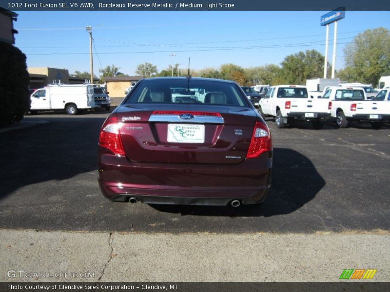 Bordeaux Reserve Metallic / Medium Light Stone 2012 Ford Fusion SEL V6 AWD