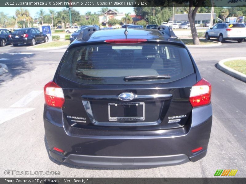 Obsidian Black Pearl / Black 2012 Subaru Impreza 2.0i Sport Premium 5 Door