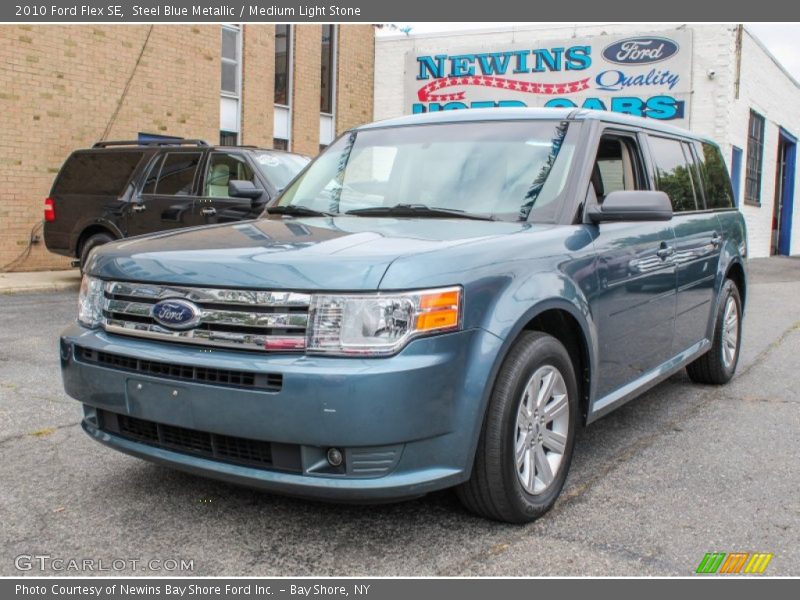 Steel Blue Metallic / Medium Light Stone 2010 Ford Flex SE