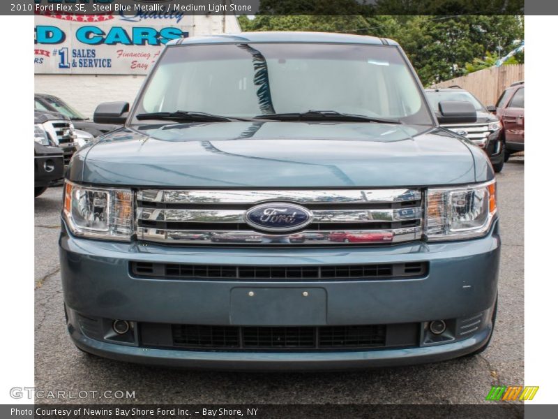 Steel Blue Metallic / Medium Light Stone 2010 Ford Flex SE