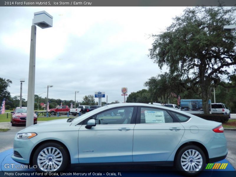 Ice Storm / Earth Gray 2014 Ford Fusion Hybrid S