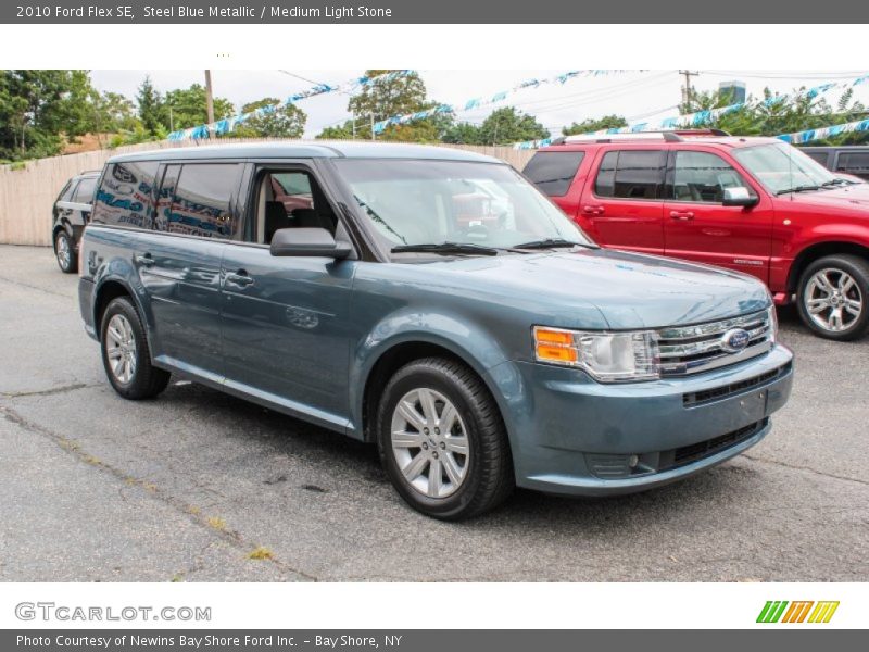 Steel Blue Metallic / Medium Light Stone 2010 Ford Flex SE