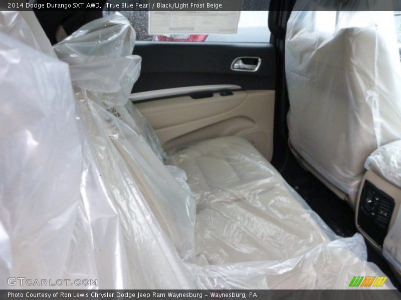 True Blue Pearl / Black/Light Frost Beige 2014 Dodge Durango SXT AWD
