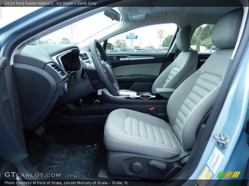 Ice Storm / Earth Gray 2014 Ford Fusion Hybrid S