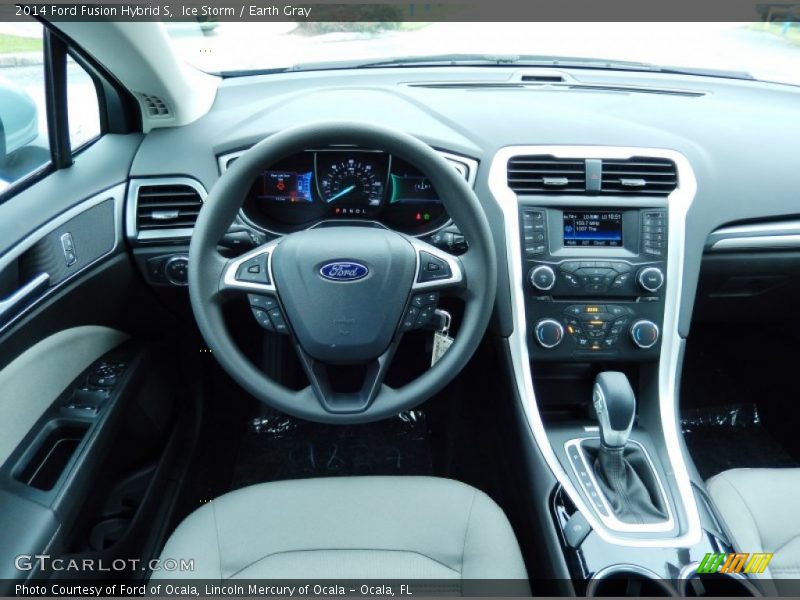 Ice Storm / Earth Gray 2014 Ford Fusion Hybrid S