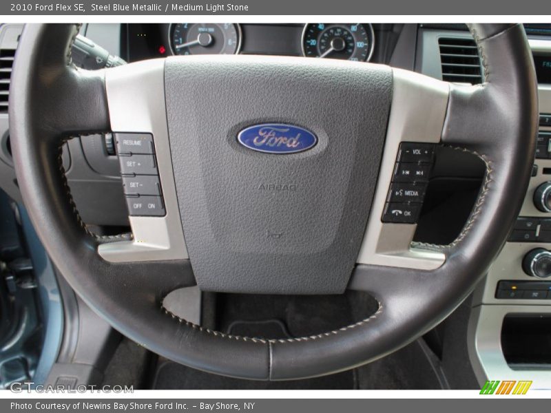 Steel Blue Metallic / Medium Light Stone 2010 Ford Flex SE