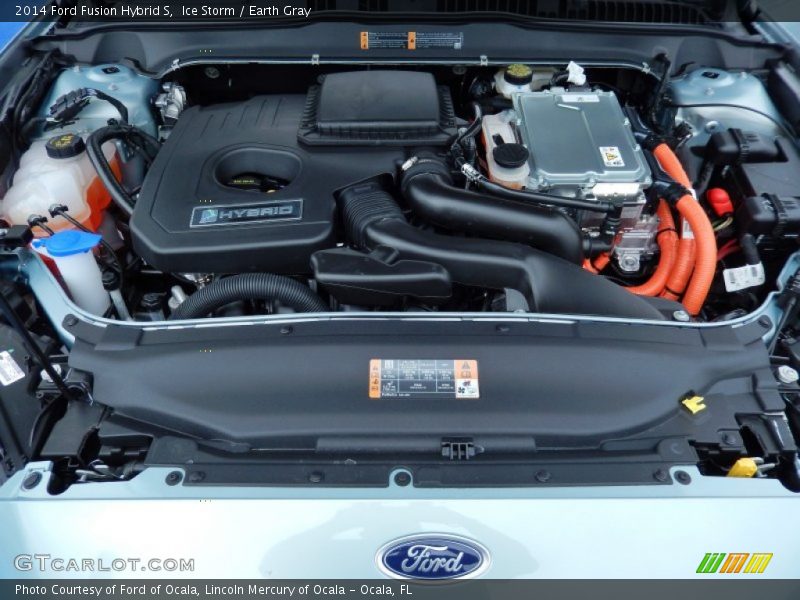 Ice Storm / Earth Gray 2014 Ford Fusion Hybrid S
