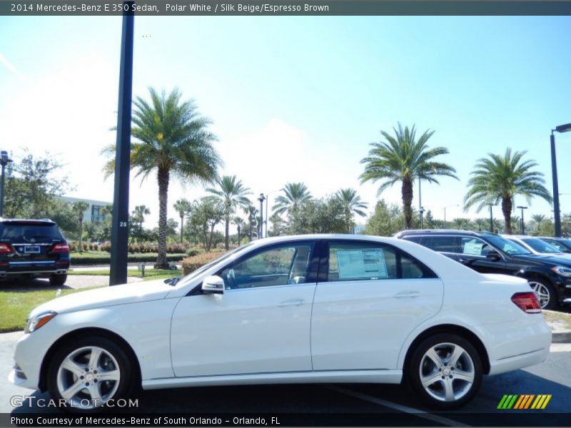 Polar White / Silk Beige/Espresso Brown 2014 Mercedes-Benz E 350 Sedan