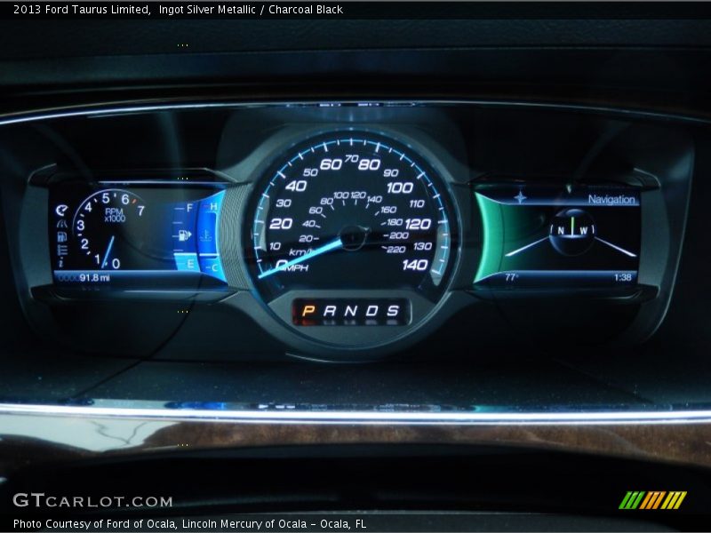 Ingot Silver Metallic / Charcoal Black 2013 Ford Taurus Limited