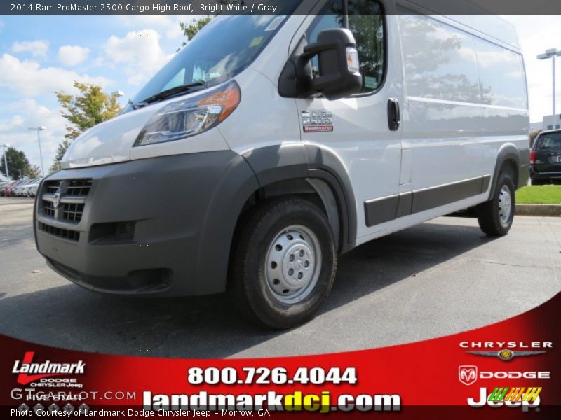 Bright White / Gray 2014 Ram ProMaster 2500 Cargo High Roof