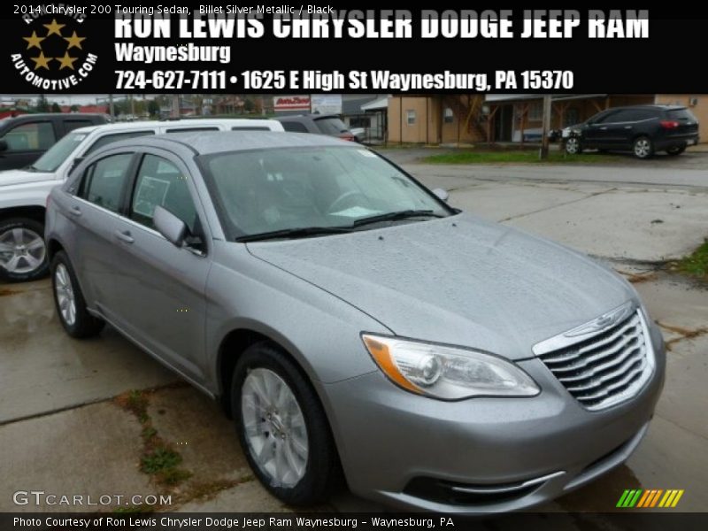Billet Silver Metallic / Black 2014 Chrysler 200 Touring Sedan